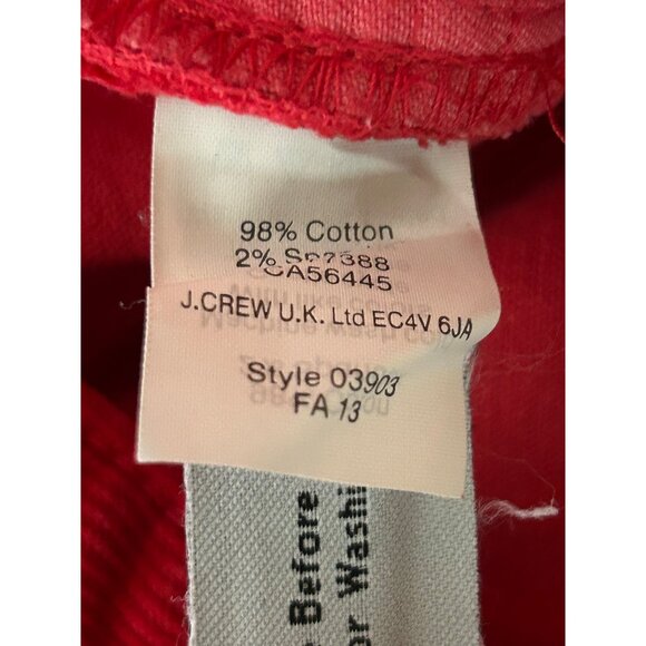 J.Crew Womens Red Matchstick Corduroy Pants Size 26 Timeless Comfort Classic - Picture 4 of 9